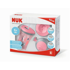 NUK mācību krūzīšu komplekts 3in1, SK94 10255397 rozā