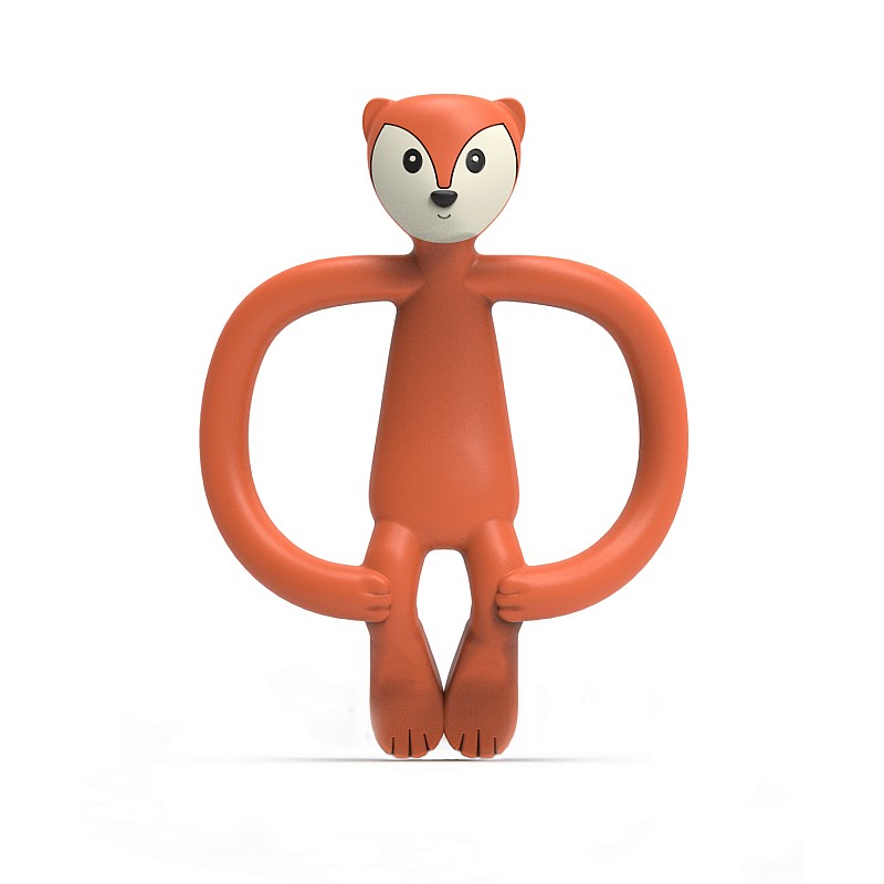 MATCHSTICK MONKEY košļājamā rotaļlieta FUDGE FOX, orange, 3 m+, MM-F-001