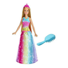 BARBIE Dreamtopia Brush ‘n Sparkle Princess Lelle varavīksnes princese FRB12