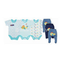 KOALA komplekts (bikses + īsais rāpulītis (Bodijs) Wielorybek , 80 izm. art.355