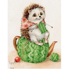 TSVETNOY Dimantu mozaīkas komplekts 30x40cm Hedgehog is cozy, LE032e