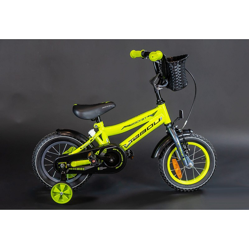 TABOU ROCKET Bērnu velosipēds 12" LIME/BLACK