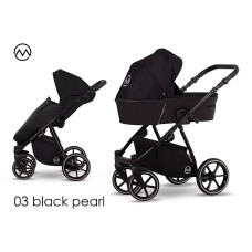 LONEX PAX  Universālie rati 3in1, 03 Black pearl