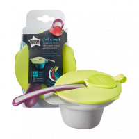 TOMMEE TIPPEE bļodiņa ar karoti un vāku 1gab. 4m+ 44670253