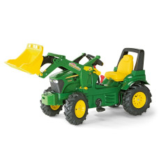 ROLLY TOYS pedāļu traktors-iekrāvējs ar pumpējamiem riteņiem Rolly Farmtrac John Deere 710126