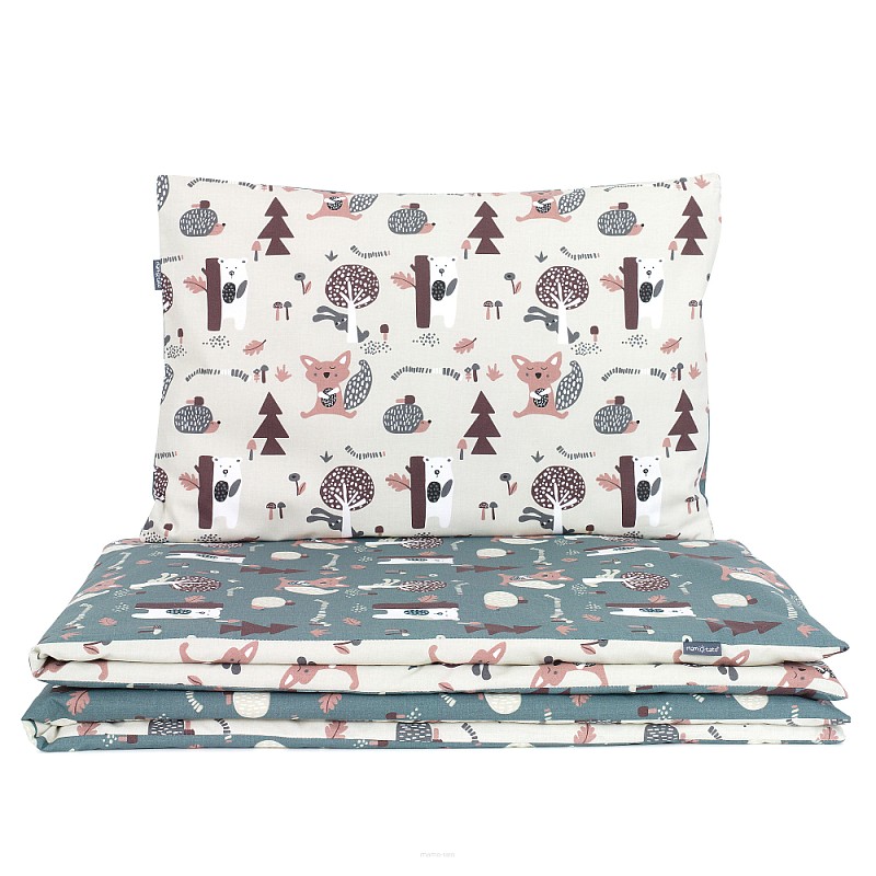 MamoTato gultas veļas komplekts 2D/ 135x100cm ANIMALS, Premium 14165