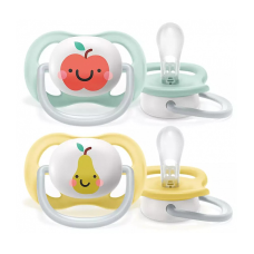 PHILIPS AVENT ULTRA AIR FRUITS DECO Simetriskas formas silikona māneklis 0-6M 2gab, SCF080/17