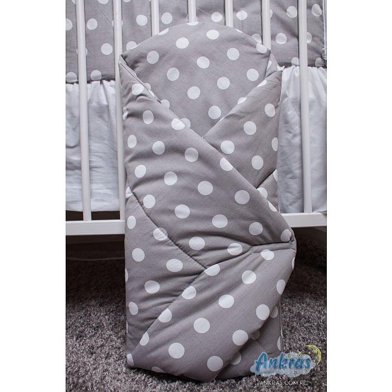 ANKRAS DOTS Konverts jaundzimušajiem ar kokosa ieliktni 80x80cm - GREY