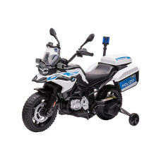 TO-MA Bērnu elektro motocikls 12V/7Ah BMW POLICE, F850 balts (EVA riteņi)