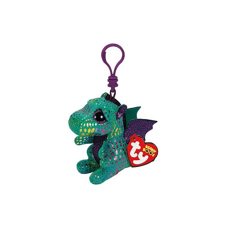 TY Beanie Boos Mīkstā rotaļlieta - piekariņš GREEN DRAGON 8cm, TY36637