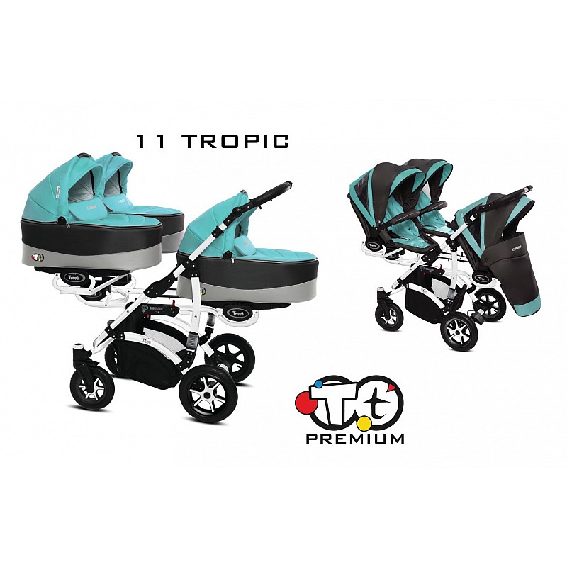 BABYACTIVE TRIPPY Premium rati trīnīšiem 2in1, 11 TROPIC GREEN ar baltu rāmi