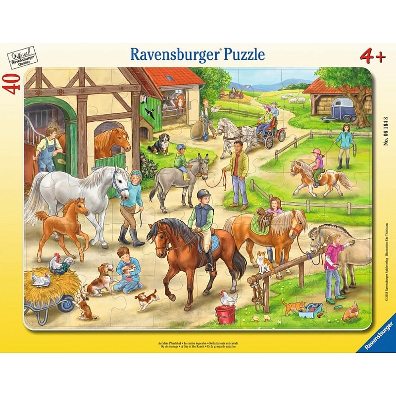 RAVENSBURGER Plakanā puzle Zirgu ferma 40gb. 4+ R 06164