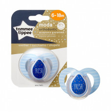 TOMMEE TIPPEE Closer to nature MODA ortodontiskas formas silikona māneklis 6-18m 1gab. BOY