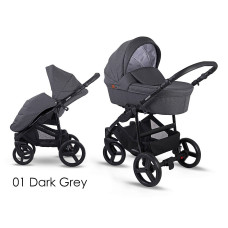 LONEX SOFT Universālie rati 2in1, 01 Dark Grey