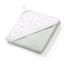 BABYONO Dvielis ar kapuci 76x76cm 141/11 DROPS light grey