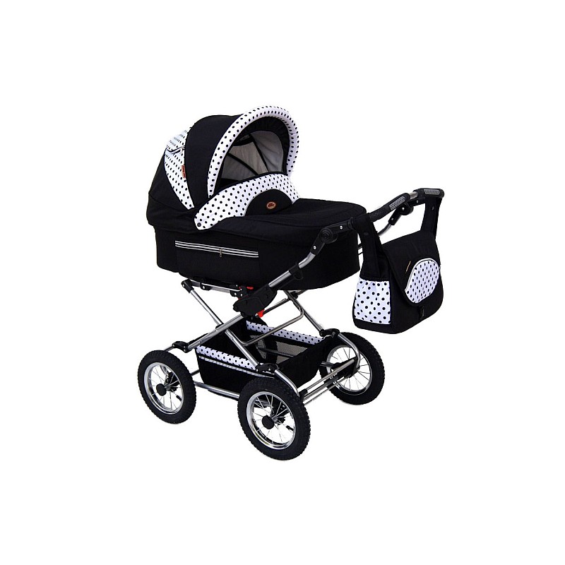 Baby Fashion FANARI Universālie rati 2in1, 119 Black+Dots