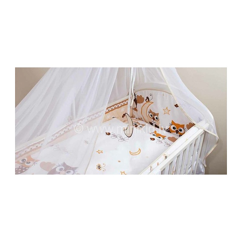 ANKRAS Owl Apmalīte bērnu gultiņai 360cm - beige