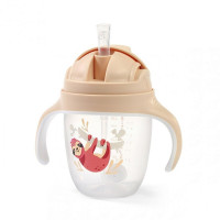 BABYONO mācību krūzīte ar salmiņu 240ml 6m+ 1464/04 brown