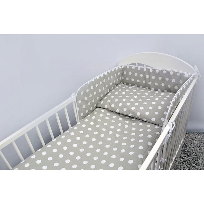 ANKRAS DOTS gultas veļas komplekts no 5 daļām 135x100cm - 180cm - pelēks