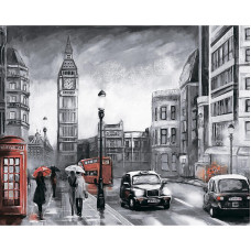 TSVETNOY Dimantu mozaīkas komplekts 40x50cm London in the Rain, LG250e