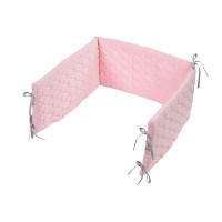 KLUPS VELVET KIDS Apmalīte bērnu gultiņai 180x30cm V101 rozā