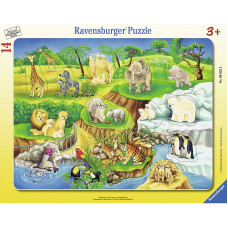 RAVENSBURGER Plakanā puzle Dzīvnieki 14el. R06052