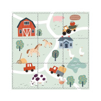 ANEK Grīdas puzle - putu paklājs 9elem 31x31cm FARM 84509