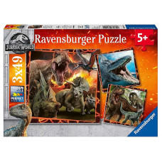 Ravensburger puzle 3X49 Jurassic World R 08054 IZPĀRDOŠANA