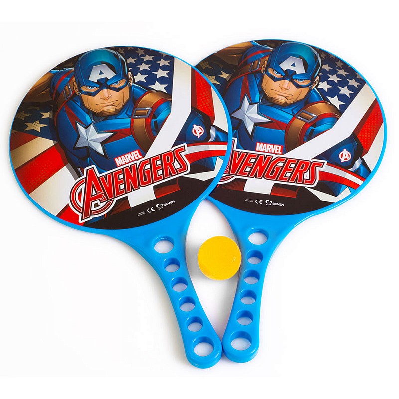 DISNEY BABY Bērnu pludmales tenisa raketes CAPTAIN AMERICA, 9813