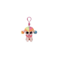 TY Beanie Boos Mīkstā rotaļlieta - piekariņš MULTICOLOR POODLE RAINBOW 8cm, TY35027