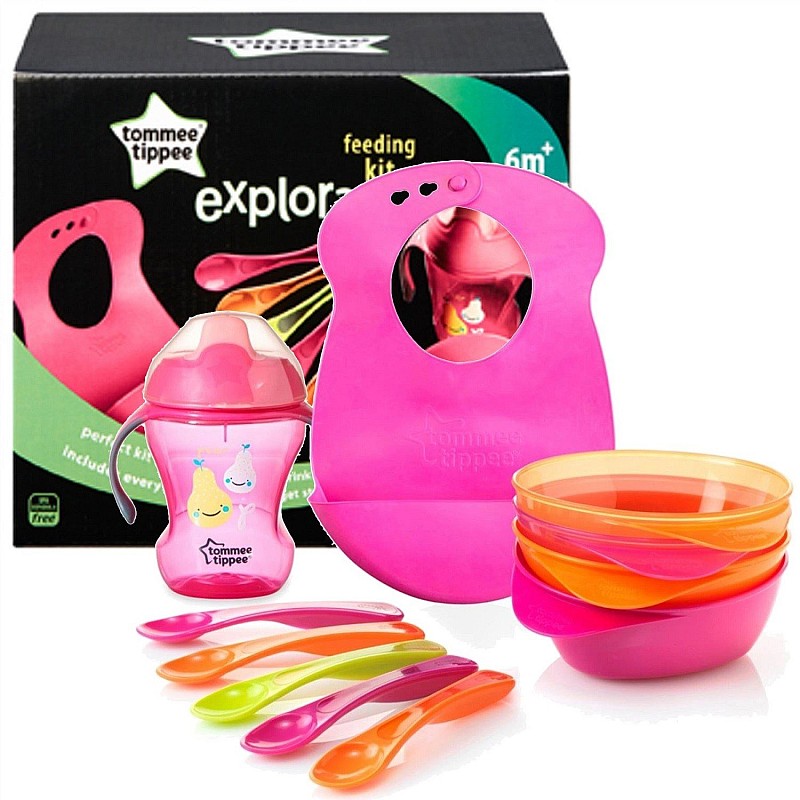 TOMMEE TIPPEE Barošanas piederumu komplekts 7m+ 44673871 GIRL