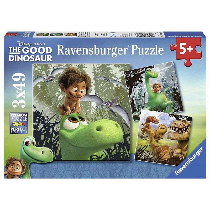 Ravensburger puzle 3X49 The Good Dinosaur R 09406