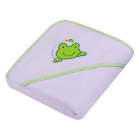 DUET BABY dvielis ar kapuci 80x80cm 315 FROG balts (743156)