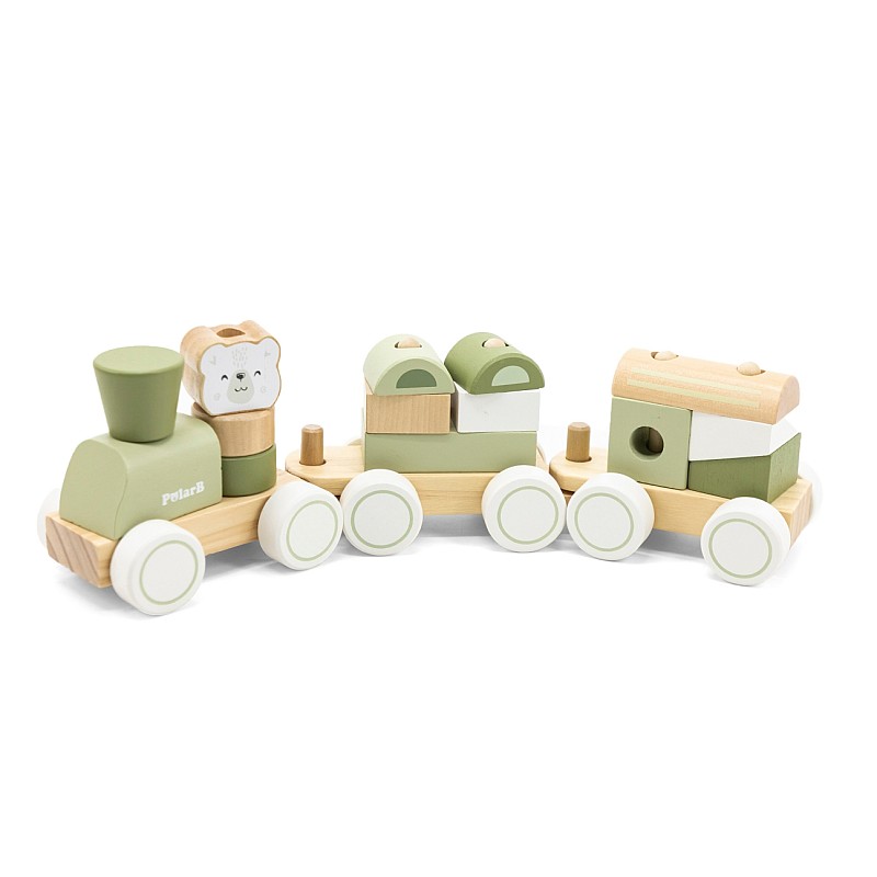 Viga 44231 PolarB vilciens ar klučiem, zaļš ,  18m+