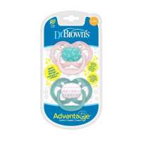DR.BROWNS ADVANTAGE silikona māneklītis 6-18m, rozā ATLAIDE