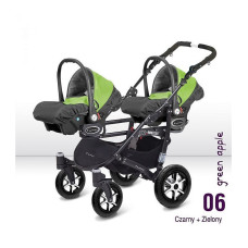 BABYACTIVE Twinni Classic Bērnu autosēdeklis GREEN APPLE 1gab. - 06 zaļš