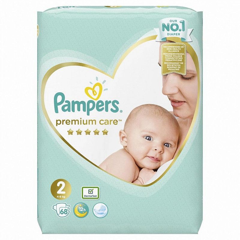 Pampers Premium Care S2, 4-8kg, 68 gab. ATLAIDE