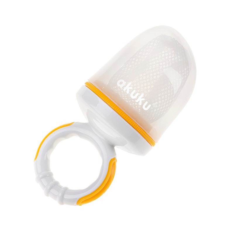 AKUKU Sietiņš svaiga ēdiena barošanai, 6m+ A0514 grey/yellow