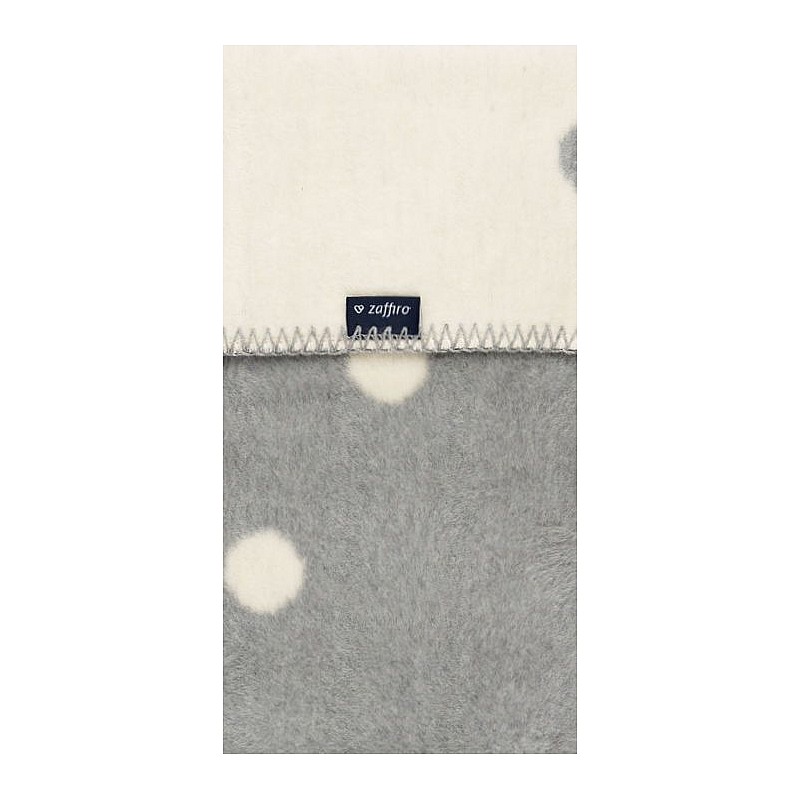 WOMAR kokvilnas pleds 100x150 cm Grey/white DOTS