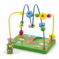 VIGA Wire Beads attīstošā rotaļlieta Labirints Farm Farmer 59664
