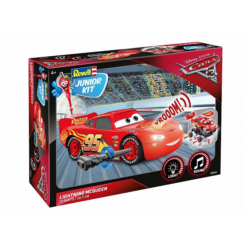 REVELL JUNIOR KIT konstruktors 19 detaļas Lighning mcqueen E00860