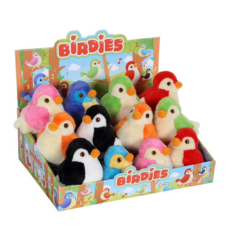 GIPSY BIRDIES Plīša rotaļlieta ar skaņu, 14 cm