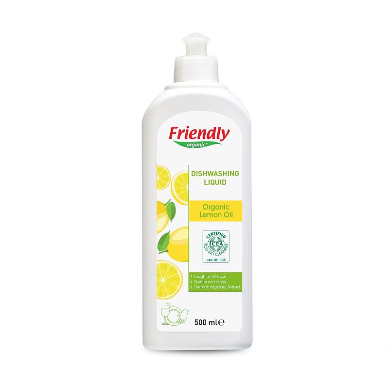 FRIENDLY ORGANIC Trauku mazgāšanas līdzeklis ar citronu eļļu 500 ml FR1642