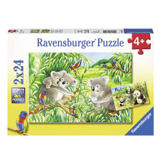 Ravensburger puzle 2X24 Koala and Panda R 07820 IZPĀRDOŠANA