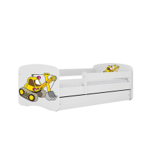 KOCOT KIDS gulta ar atvilktni un matraci BABYDREAMS white Digger 140x70cm