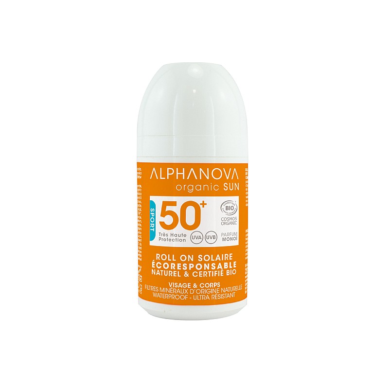 ALPHANOVA SUN Sport Extreme orgaaniline mineraalsete filtritega väga veekindel päikesekreem SPF50 roll-on, 50 ml ASUN50+XEXPORT