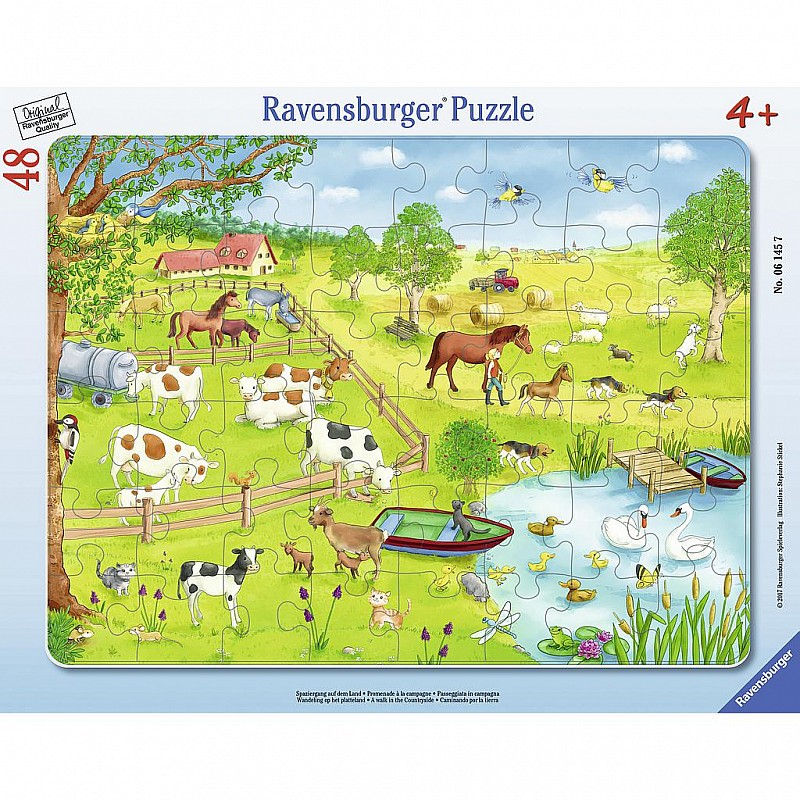 RAVENSBURGER Plakanā puzle 48el. Ganības R06145