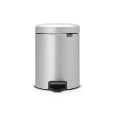 BRABANTIA atkritumu tvertne ar pedāli NewIcon, 5 l, Metallic Grey