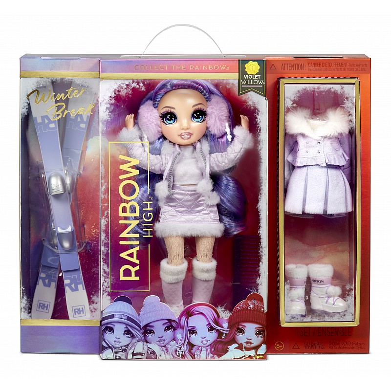 RAINBOW HIGH Fashion Winter Break nukk Violet Willow, 29 cm