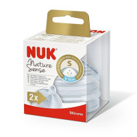 NUK NATURE SENSE silikona knupis tējai 2S 6-18mēn. 2gab., 10125024 ATLAIDE